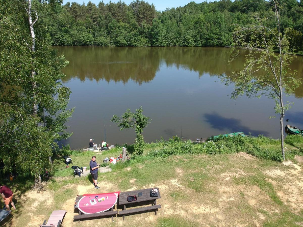 Florennes Gite Neuf 150 M2 Devant Un Grand Lac Prive De 2 Hectares Poissonneux Au Milieu Des Bois Bagian luar foto