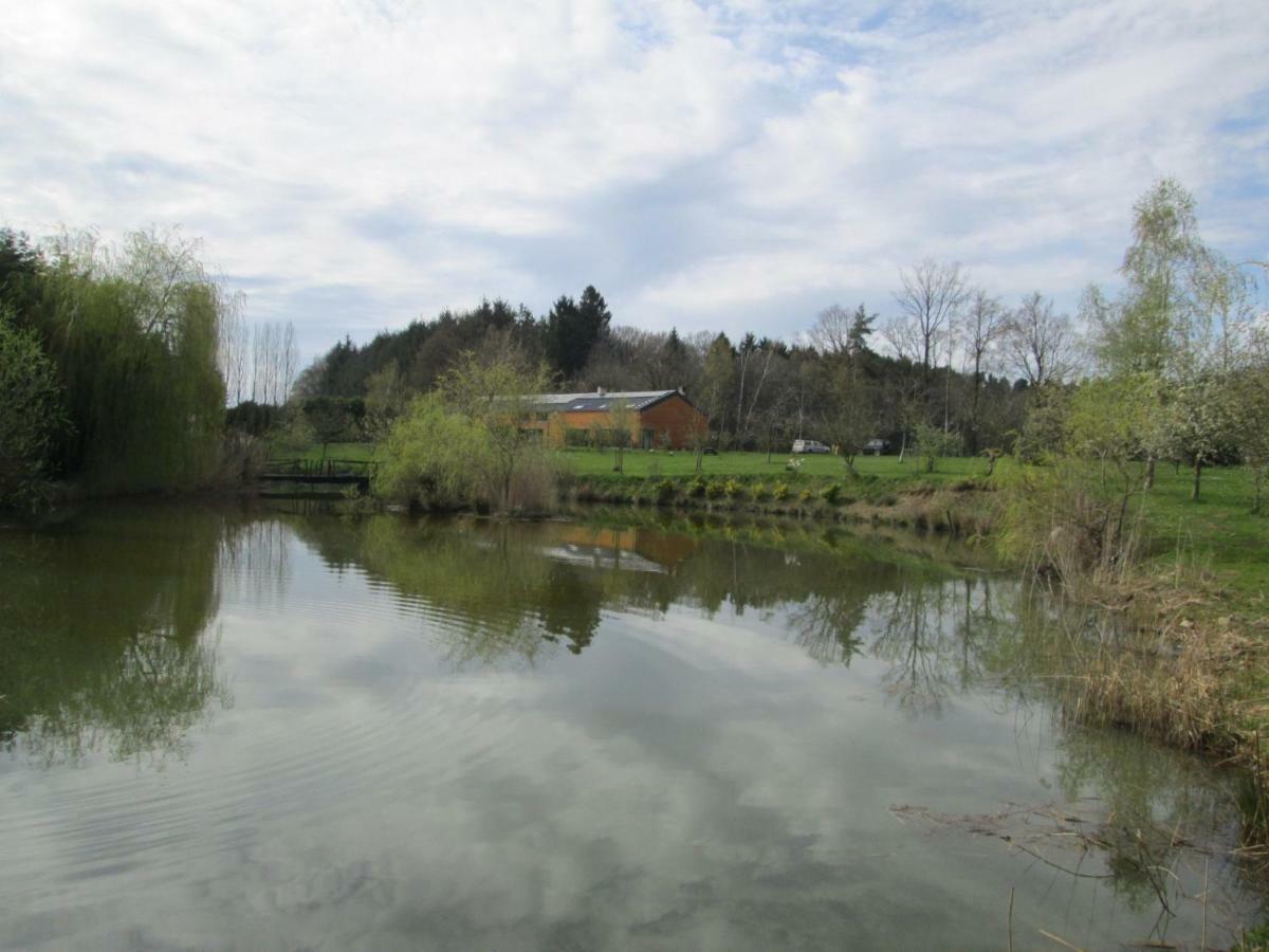 Florennes Gite Neuf 150 M2 Devant Un Grand Lac Prive De 2 Hectares Poissonneux Au Milieu Des Bois Bagian luar foto